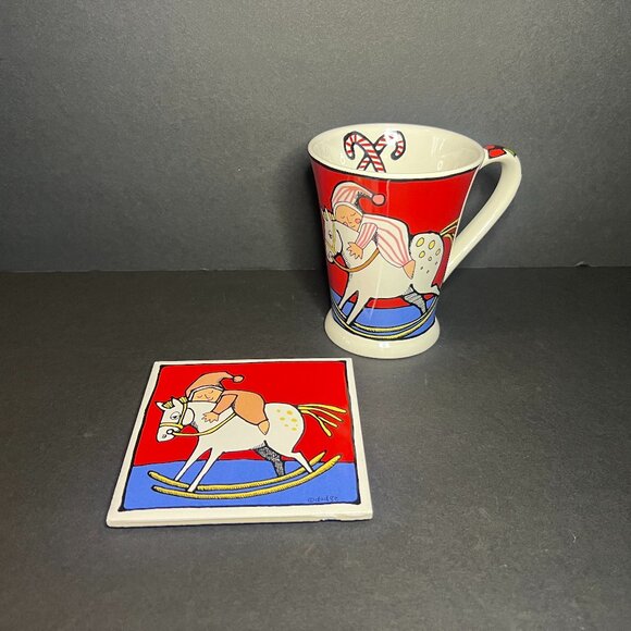 Ursula's Christmas by Ursula Dodge Signature Matching 12oz Coffee Mug & Coaster - Picture 1 of 10